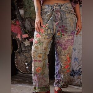 NWT Magnolia Pearl Ladybug Musette Jeans, OS
